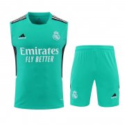 Men's Real Madrid Green Training Suit Singlet + Short 22/23