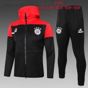 Kid's 2020-2021 Bayern Munich Black Hoodie Jacket Soccer Training Suit