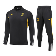 Kid's Juventus Black Training Sweatshirt + Pants Set 23/24