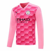 20/21 Manchester City Goalkeeper Pink Long Sleeve Jersey Men's