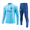Kid's Marseille Light Blue Zipper Training Sweatshirt + Pants Set 23/24