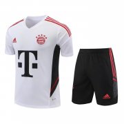 Men's Bayern Munich White Jersey + Short Set 22/23