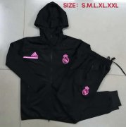 20/21 Real Madrid Black Training Suit Jacket + Pants - Hoodie