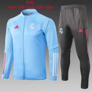 Kid's 2020-2021 Real Madrid Blue Jacket Soccer Training Suit