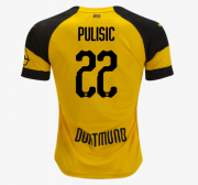 Borussia Dortmund 18/19 Home Yellow Soccer Jersey #22 Christian Pulisic