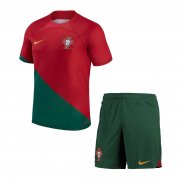 Kid's Portugal Home Jersey + Short Set 2022