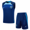 Men's England Cobalt Blue Training Singlet + Short Set 2023
