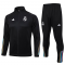 Men's Real Madrid Black Training Jacket + Pants Set 23/24