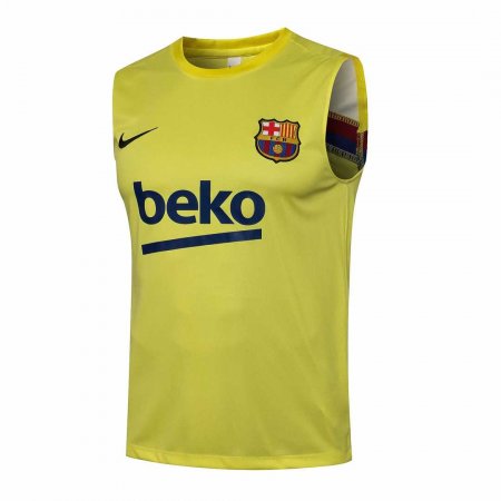 21/22 Barcelona Yellow Soccer Singlet Jersey Men's