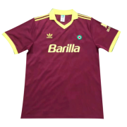 91/92 AS Roma Home Red Retro Jersey Jersey Men