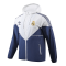 Men's Real Madrid White&Navy Windrunner Jacket 23/24 #Hoodie
