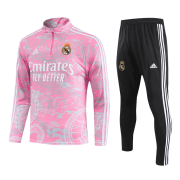 Kid's Real Madrid Pink Training Sweatshirt + Pants Set 23/24