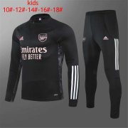 Kid's 2020-2021 Arsenal UCL Black Half Zip Soccer Training Suit