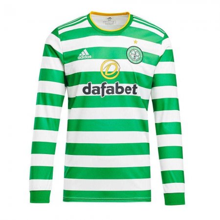 20/21 Celtic FC Home Green&White Stripes LS Jersey Men's