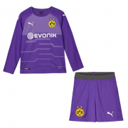 Borussia Dortmund 18/19 Cup Third Goalkeeper Purple LS Kids Jersey+Short