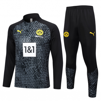 Men's Borussia Dortmund Black Pattern Training Set 2023/24