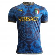 Men's Italy x Versace Special Edition Blue Jersey 2022 #Match