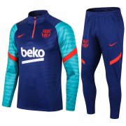 20/21 Barcelona Blue - Green Men's Soccer Training Suit