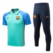 Men's Barcelona Green Training Polo + Pants Set 22/23