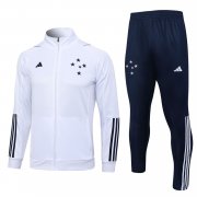 Men's Cruzeiro White Training Jacket + Pants Set 23/24