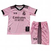 Kid's Real Madrid Y-3 120th Anniversary Pink Jersey + Short Set 22/23
