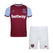 20/21 West Ham United Home Red Kids Jersey Kit(Jersey + Short)