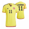 Men's Colombia Home Yellow Jersey Player Version 2023 #Juan Cuadrado