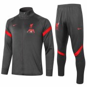 2020-2021 Liverpool Dark Grey Jacket Soccer Training Suit