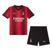 Kid's AC Milan Home Jersey + Short Set 23/24