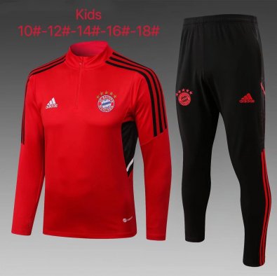 Kid's Bayern Munich Red Training Set 22/23