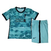 20/21 Liverpool Away Green Kids Jersey Kit(Jersey + Short)