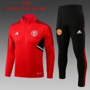 Kid's Manchester United Red Training Jacket + Pants Set 22/23