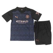 20/21 Manchester City Away Black Kids Jersey Kit(Jersey + Short)