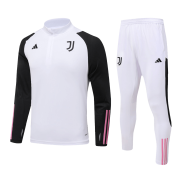 Kid's Juventus White Training Sweatshirt + Pants Set 23/24