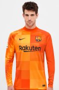 Men's Barcelona Home Goalkeeper Long Sleeve Jersey 21/22