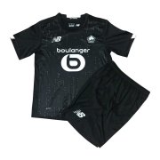 20/21 Lille Olympique Away Black Kids Jersey Kit(Jersey + Short)