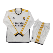 Kid's Real Madrid Home Jersey + Short Set 23/24 #Long Sleeve