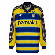 1999/2000 Parma Calcio Retro Home Yellow & Blue Long Sleeve Men Jersey Jersey