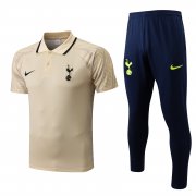Men's Tottenham Hotspur Beige Training Polo + Pants Set 22/23