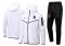 Men's France Hoodie White Training Suit Jacket + Pants 2022