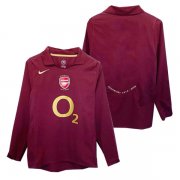 Men's Arsenal Home Long Sleeve Jersey 2005-2006 #Retro