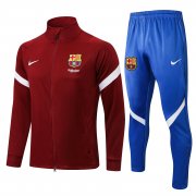 Men's Barcelona Maroon Training Suit (Jacket + Pants) 21/22