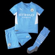 Kid's Manchester City Home Jersey+Short+Socks 21/22