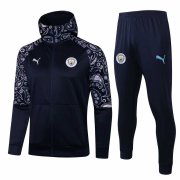 20/21 Manchester City Hoodie Navy Soccer Training Suit (Jacket + Pants) Men's