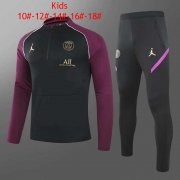 20/21 PSG Black - Purple Kid's Soccer Training Suit