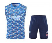 Men's Arsenal Blue Training Suit Singlet + Short 22/23