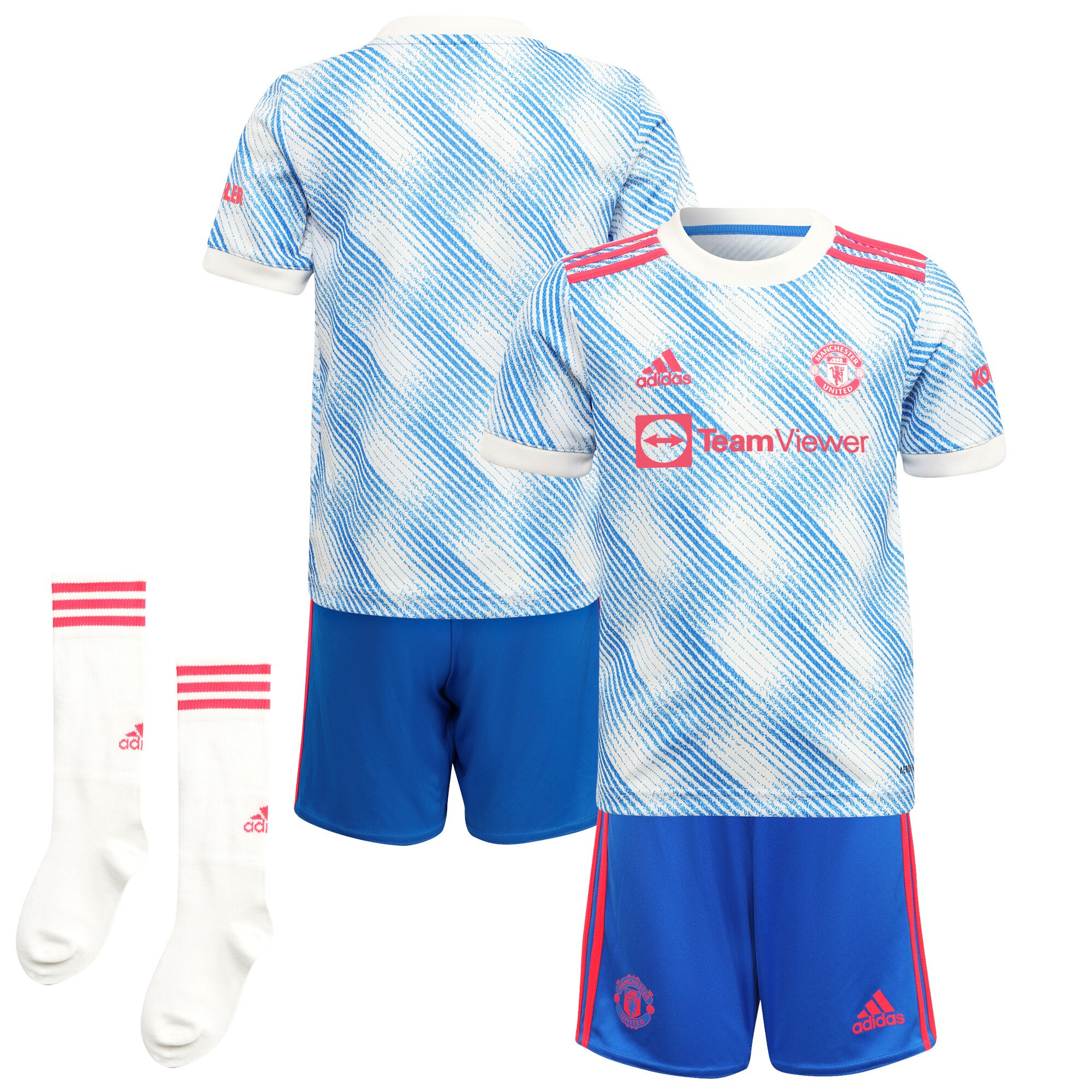 Kid's Manchester United Away Jersey+Short+Socks 21/22