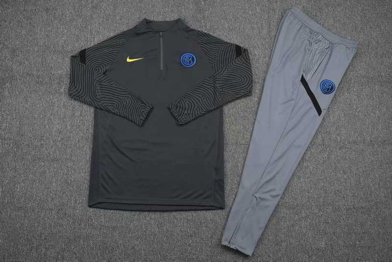 20/21 Inter Milan Deep Grey Kid's Soccer Training Suit