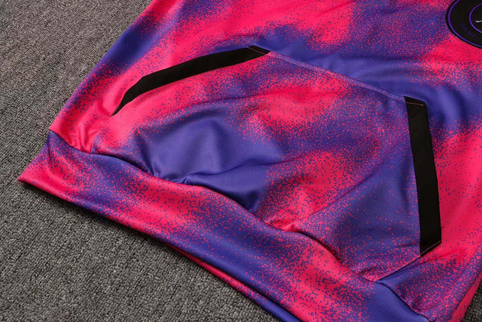 21/22 PSG x JORDAN Hoodie Pink Soccer Training Suit(SweatJersey + Pants) Men's 