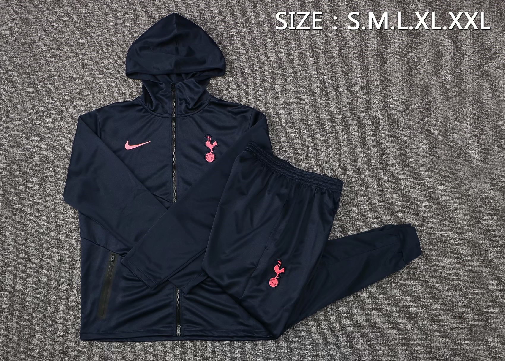 21/22 Tottenham Hotspur Hoodie Royal Soccer Training Suit(Jacket + Pants) Men's